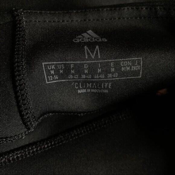 Adidas Womens Leggings Size M Capri Black Mid Rise Athletic Workout Active - Picture 3 of 13